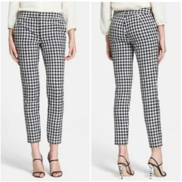 Adrianna Papell Pants - Adrianna Papell Women's Kate Fit Gingham Capri Pant NWT $89 Cotton Pockets Sz 8